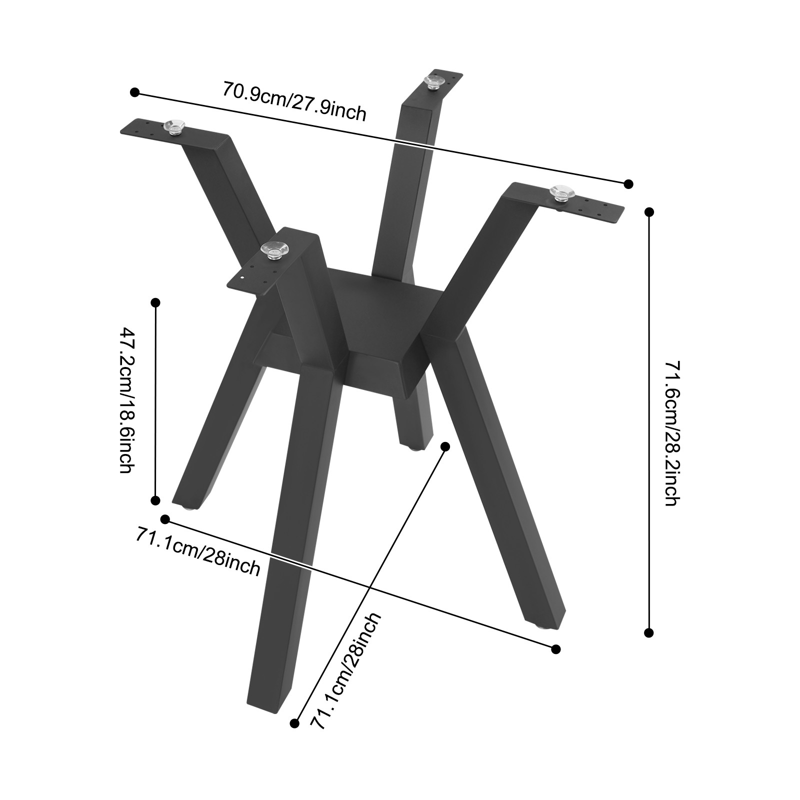 Table Base, Metal Table Base, 28-inch Metal Table Base for kitchens,living rooms