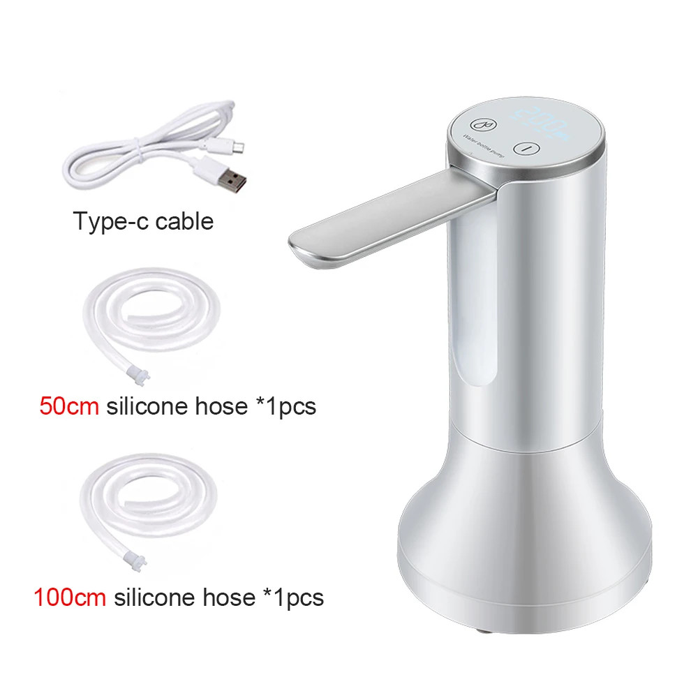Electric Water Pump Dispenser Rechargeable Automatic Gallon Bottle Pump USB