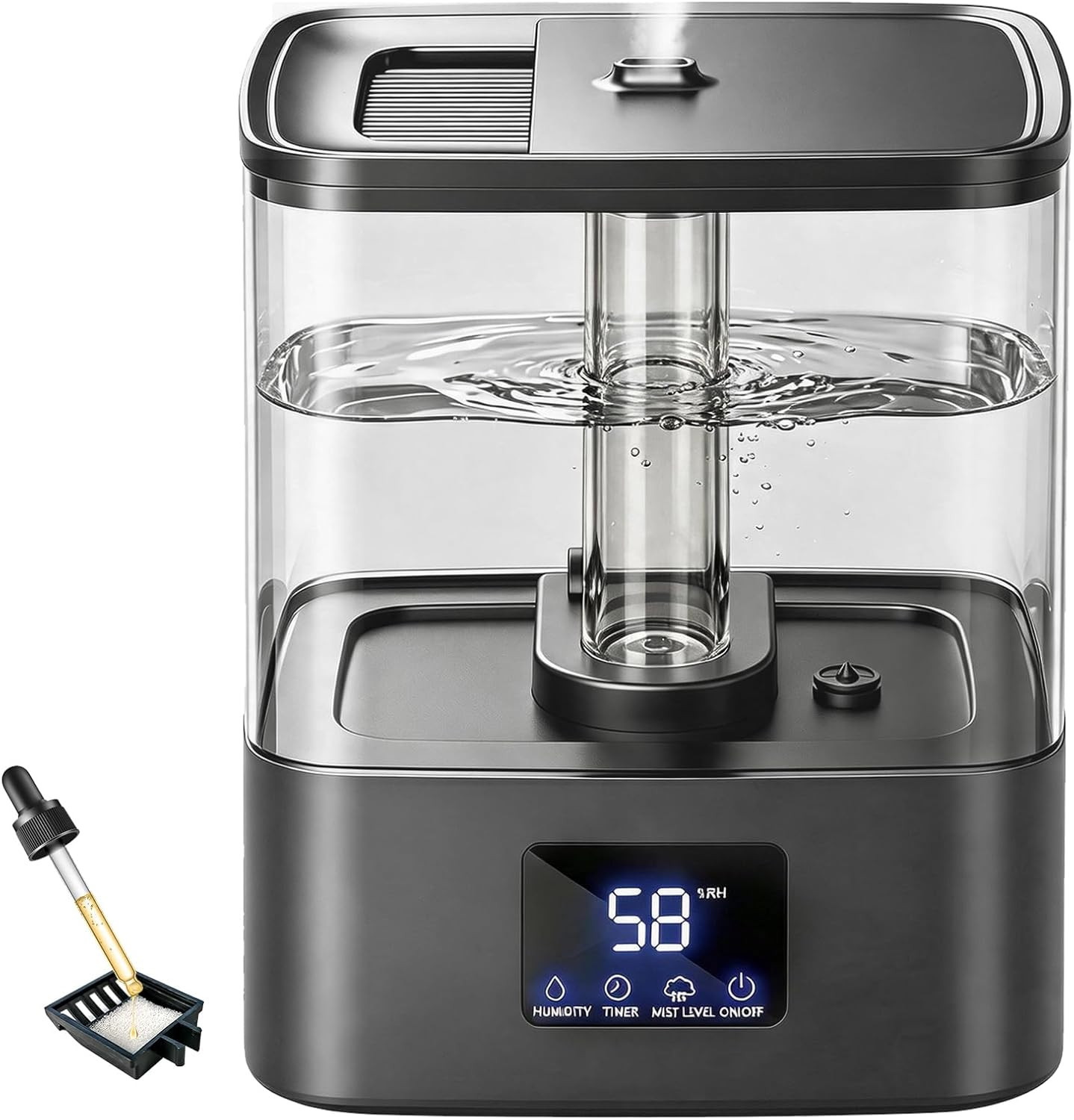 4L Top Fill Humidifiers for Bedroom & 40H Runtime - Cool Mist Humidifier, 3 Mist