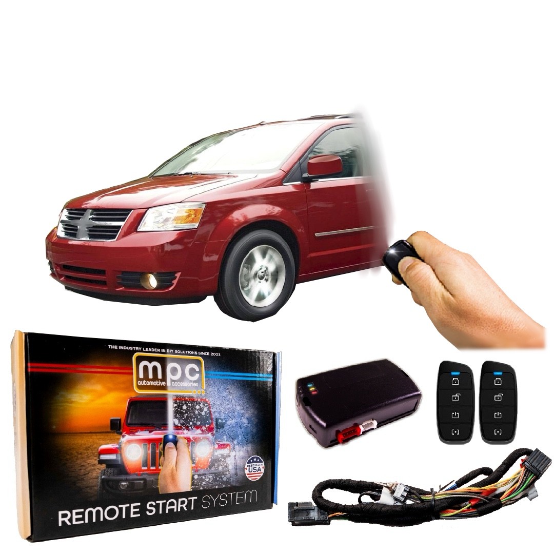 4-Button 2-Way Remote Start Kit For 2008-2010 Dodge Grand Caravan - Plug-n-Play