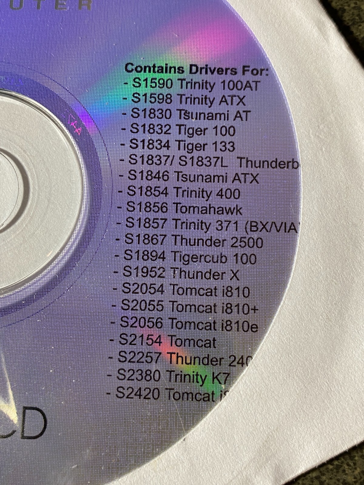Tyan Driver CD for Trinity Tsunami Tiger Thunder Tomcat Tomahawk Tigercub