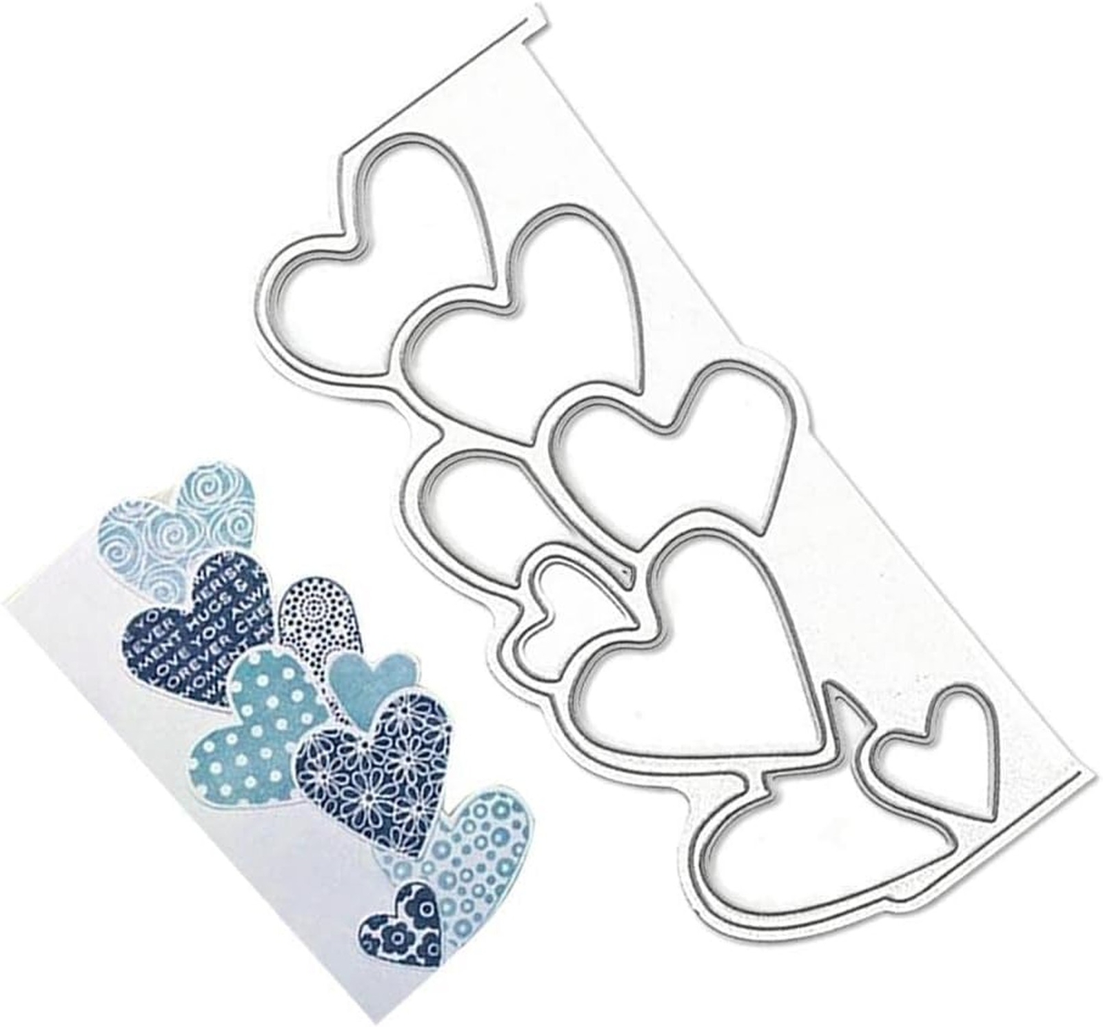 Heart Border Die Cut for Card Making, Heart Metal Cutting Dies Congratulation...