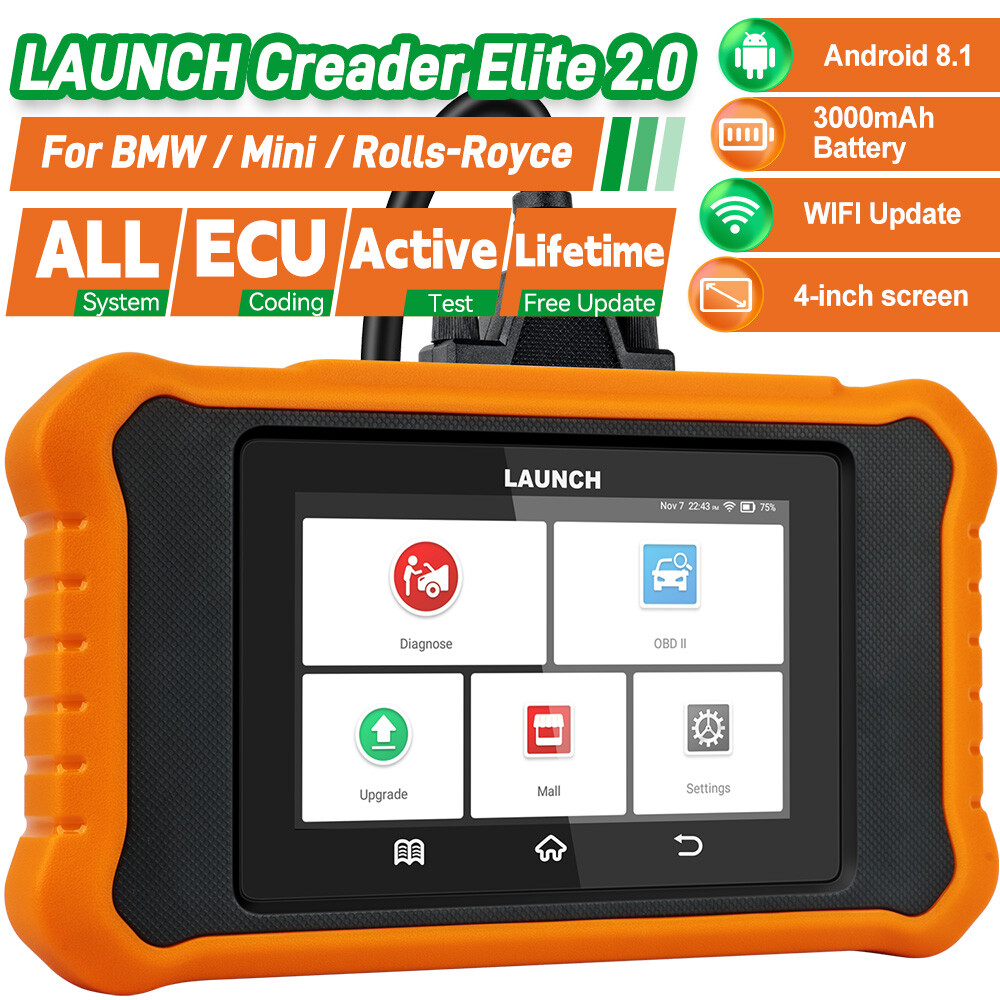 LAUNCH Elite 2.0 for BMW Bidirectional OBD2 Scanner Car Diagnostic ECU Coding US