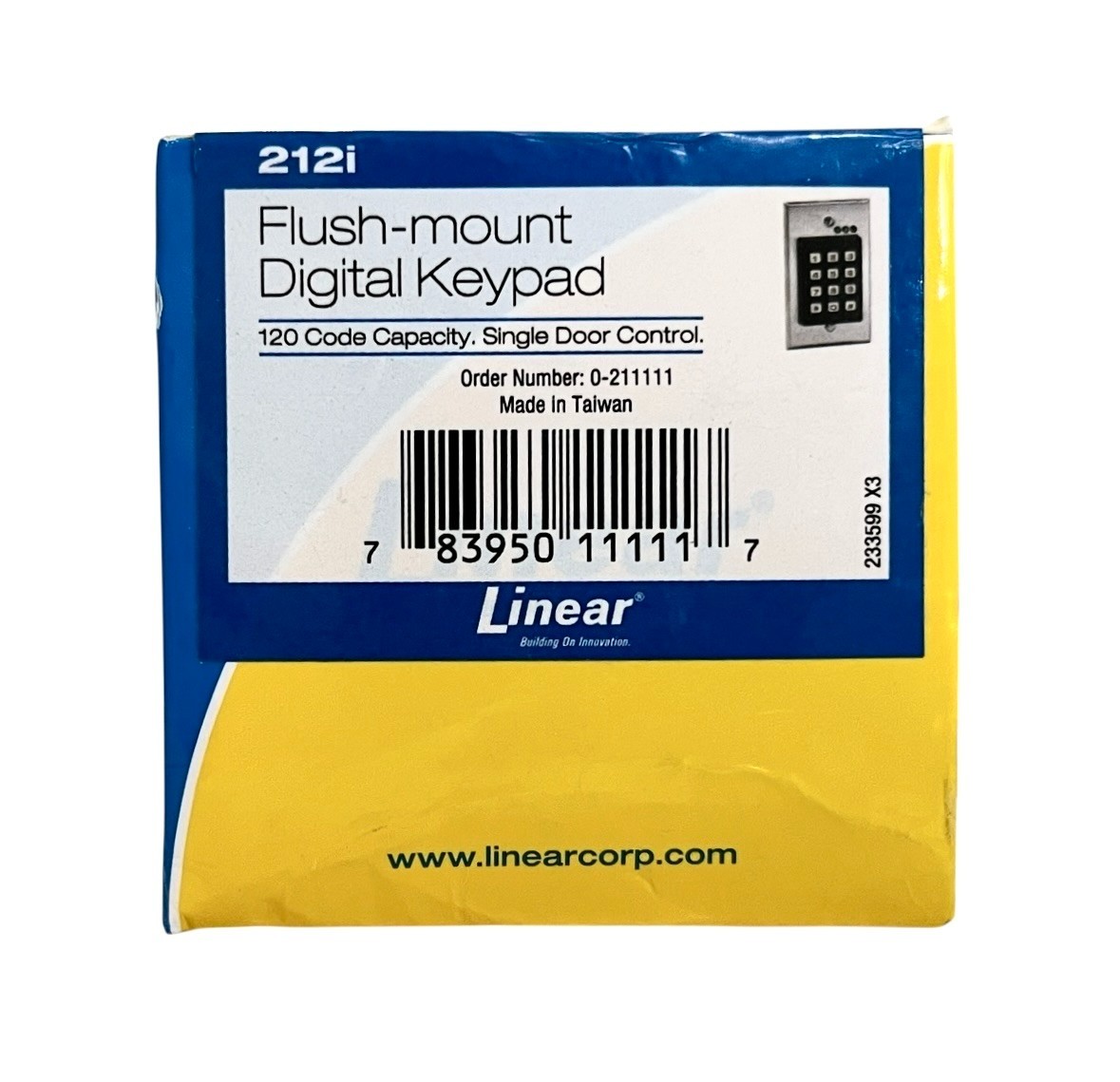 Linear Door Gard 212i Flush Mount Digital Keypad