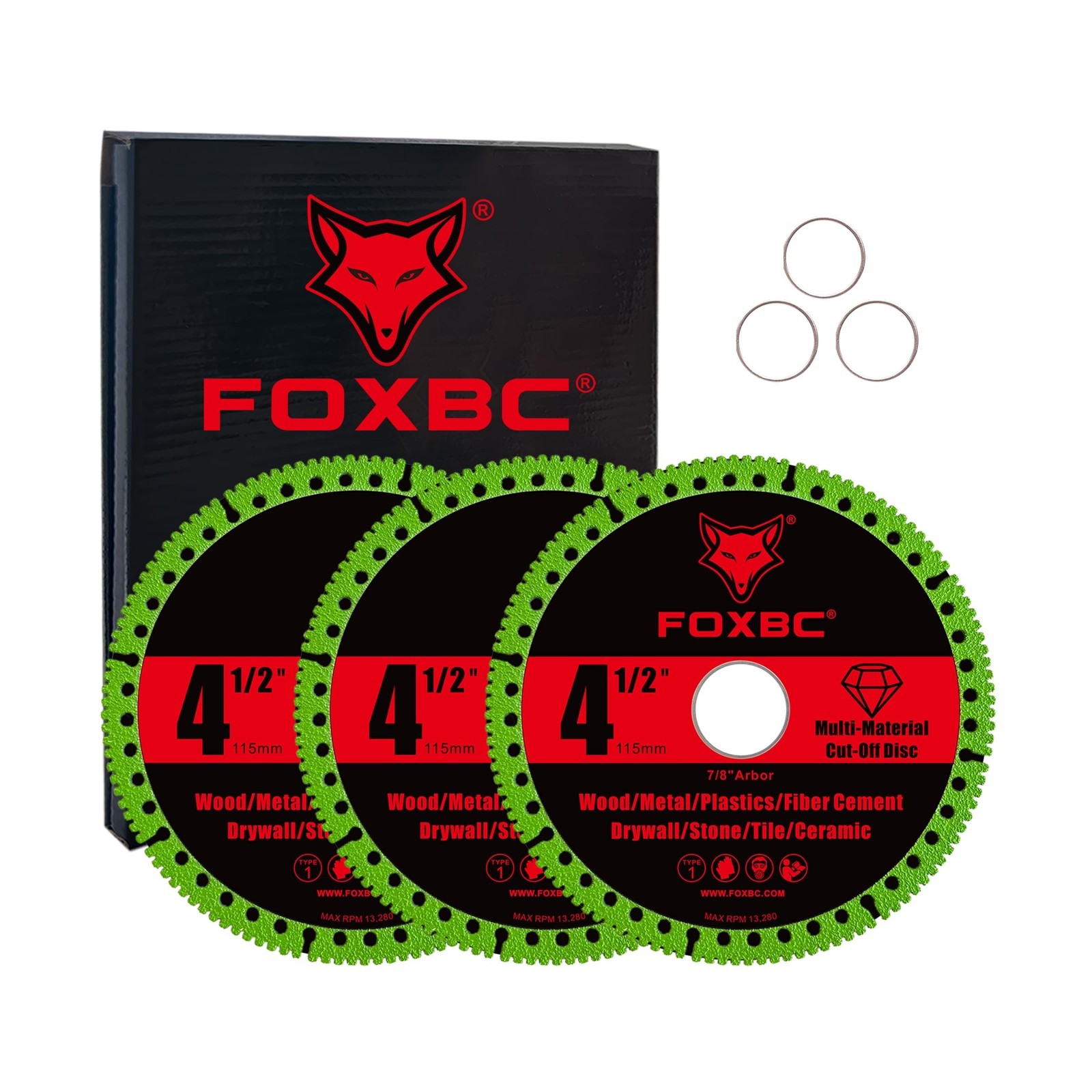 FOXBC 4-1/2 Inch Indestructible Multi-Material Cut Off Disc for... USA FAST SHIP