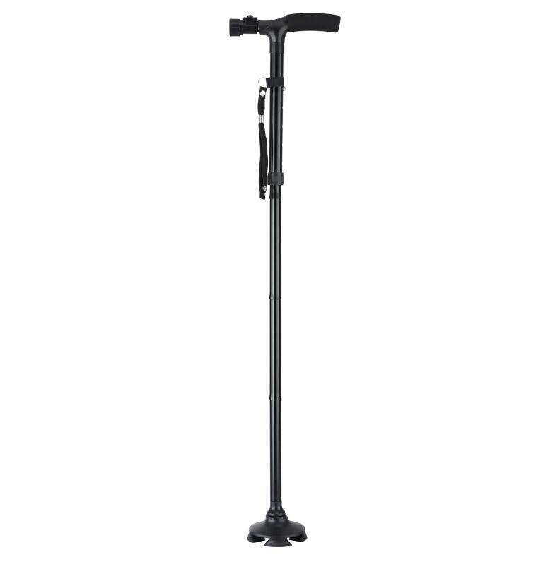 33.1”-37” Adjustable Height walking stick with LED Light Foldable Cane Aluminium