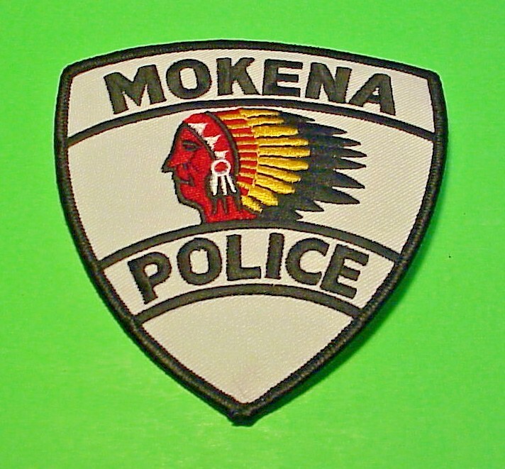 MOKENA  ILLINOIS  IL  ( INDIAN )  POLICE PATCH  4 1/4"   FREE SHIPPING!!!