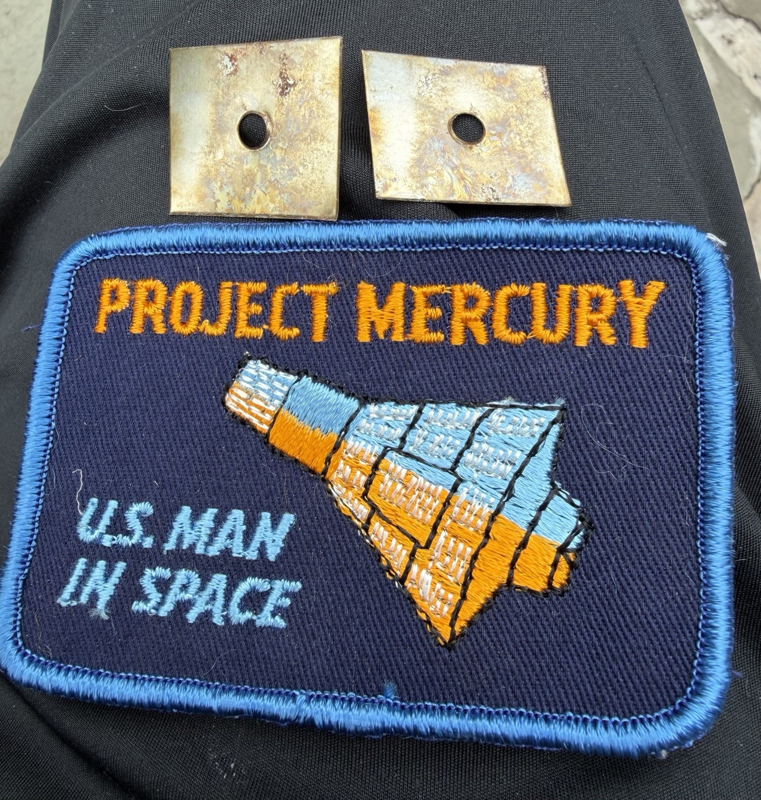 2 Flown Mercury Faith 7 Space Items From Early Rocket Tech + Rare Mercury Patch