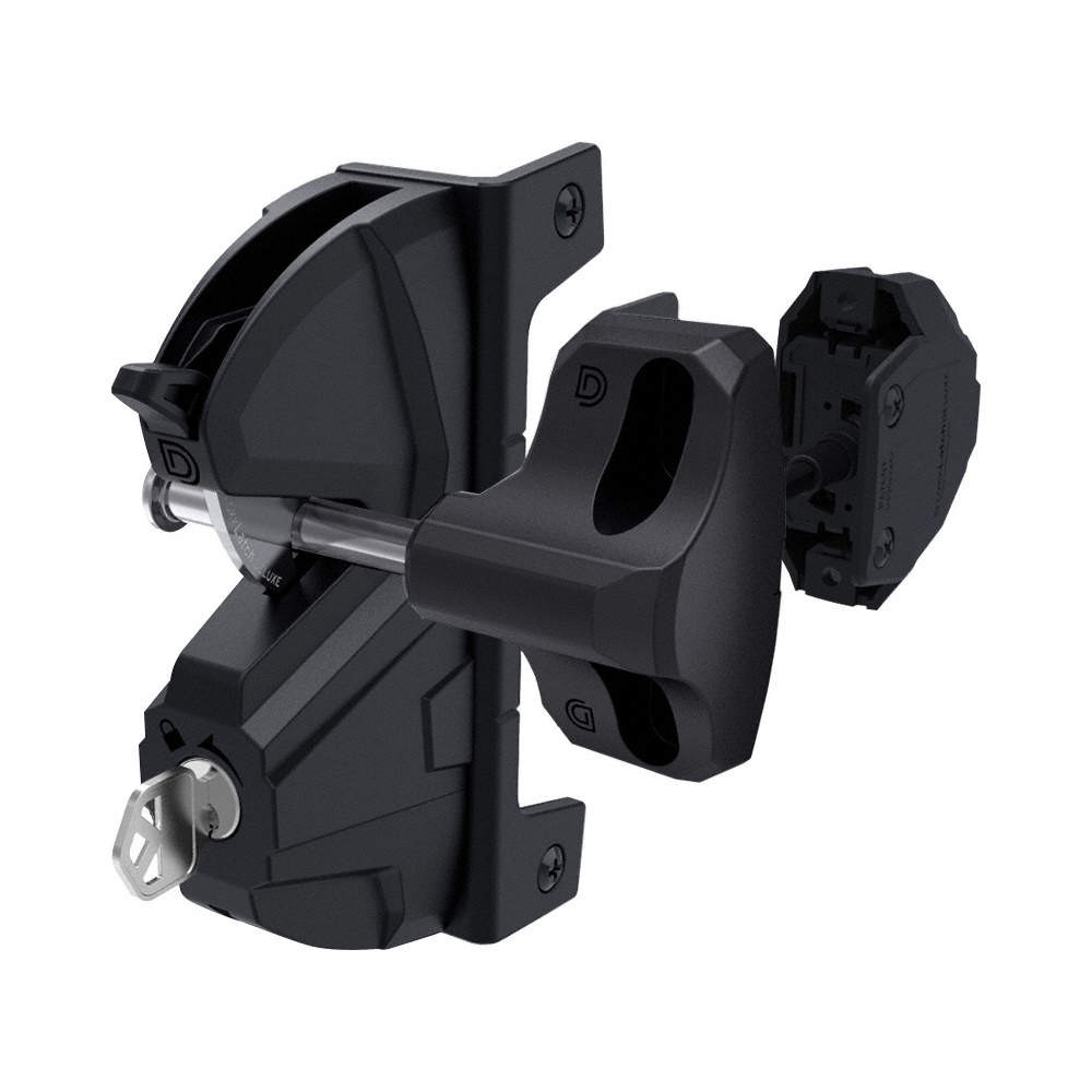 LOKKLATCH LLD3KD Security Gravity Gate Latch,1.5In. W,Blk 38G641