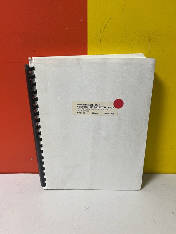 APPLIED MATERIALS 1999 CENTURA HDP DIELECTRIC ETCH Signal Flow Diagrams & Board