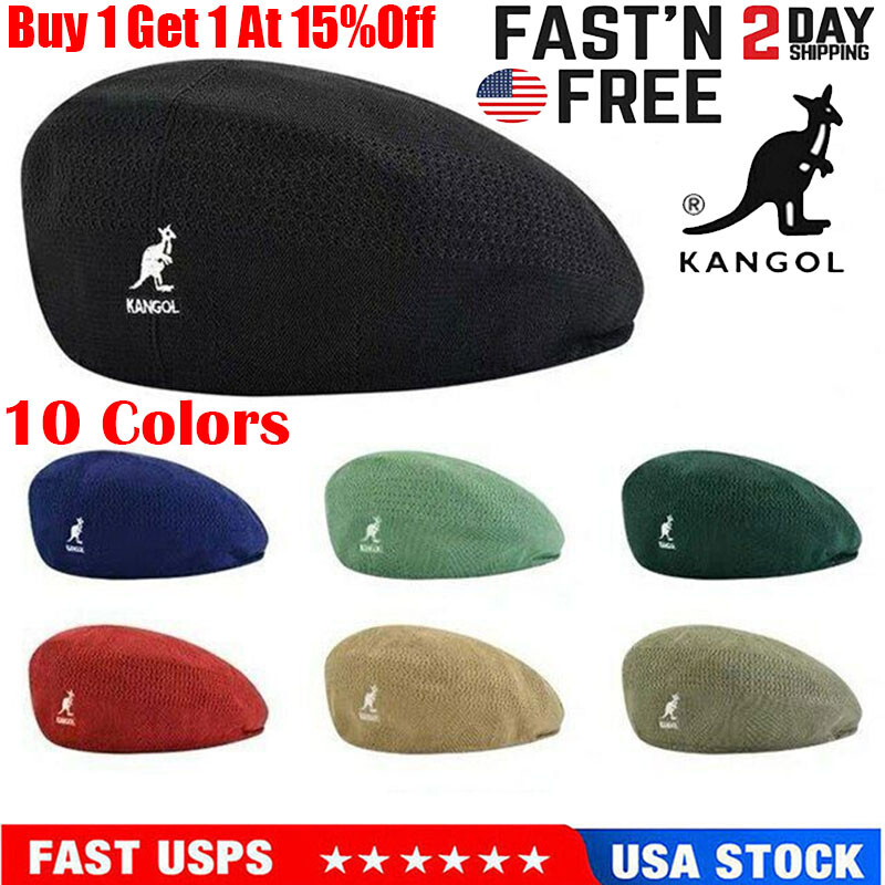 Kangol Breathable Beret Hat Summer Newsboy Woven  Flat Caps Casual Men Women NEW