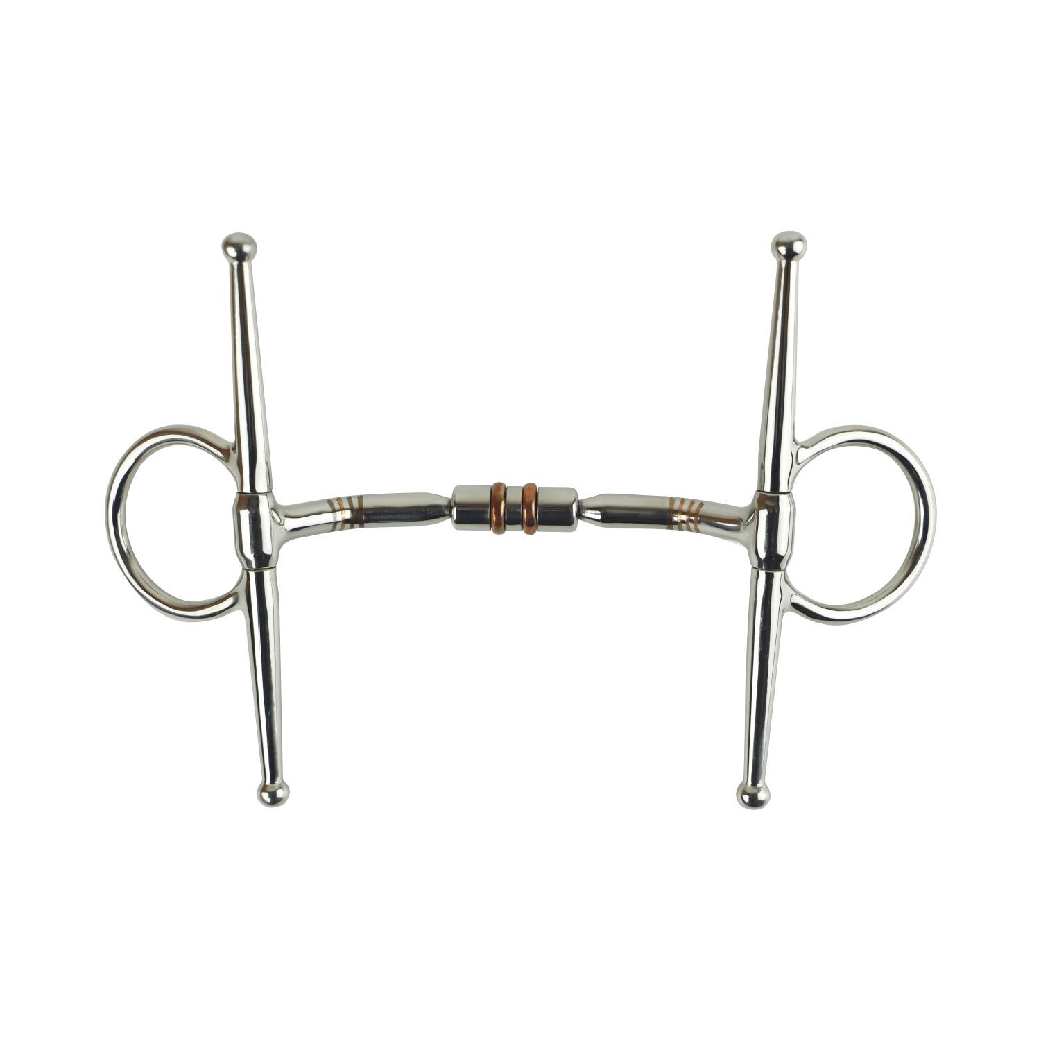 AK Full Cheek Rotary Double Cooper Roller Snaffle Horse Riding Bit