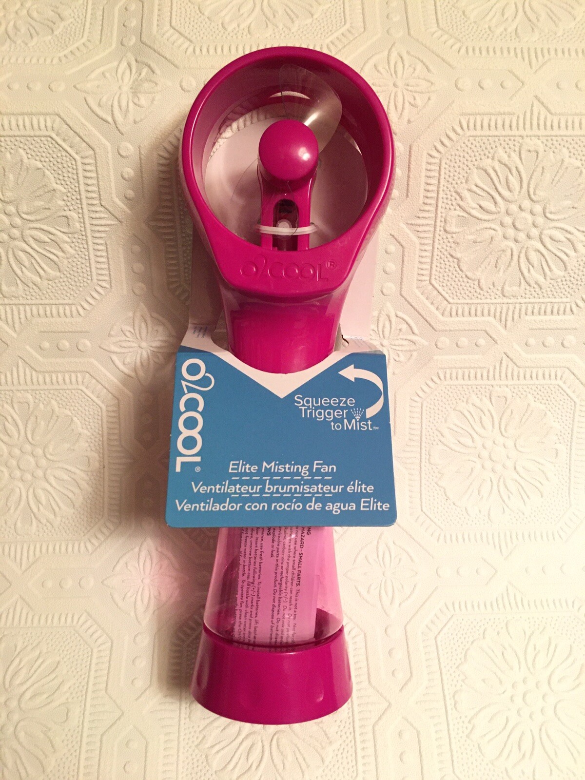 NEW O2COOL Elite Misting Battery Operated Portable Cooling Fan, Colors Vary