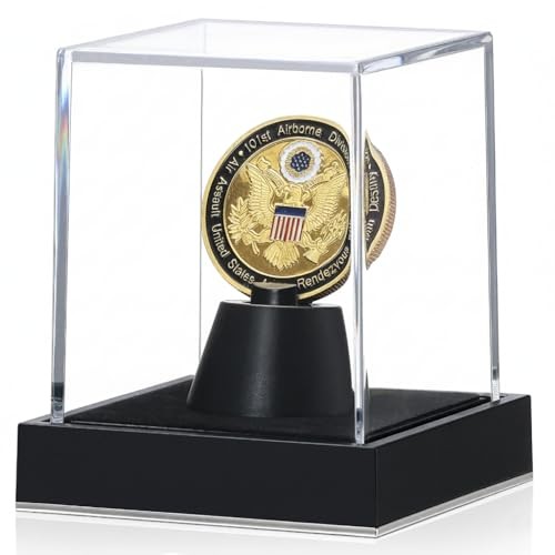 Display Case, Clear Acrylic Single Holder with Durable Base, 1 Pack Coin