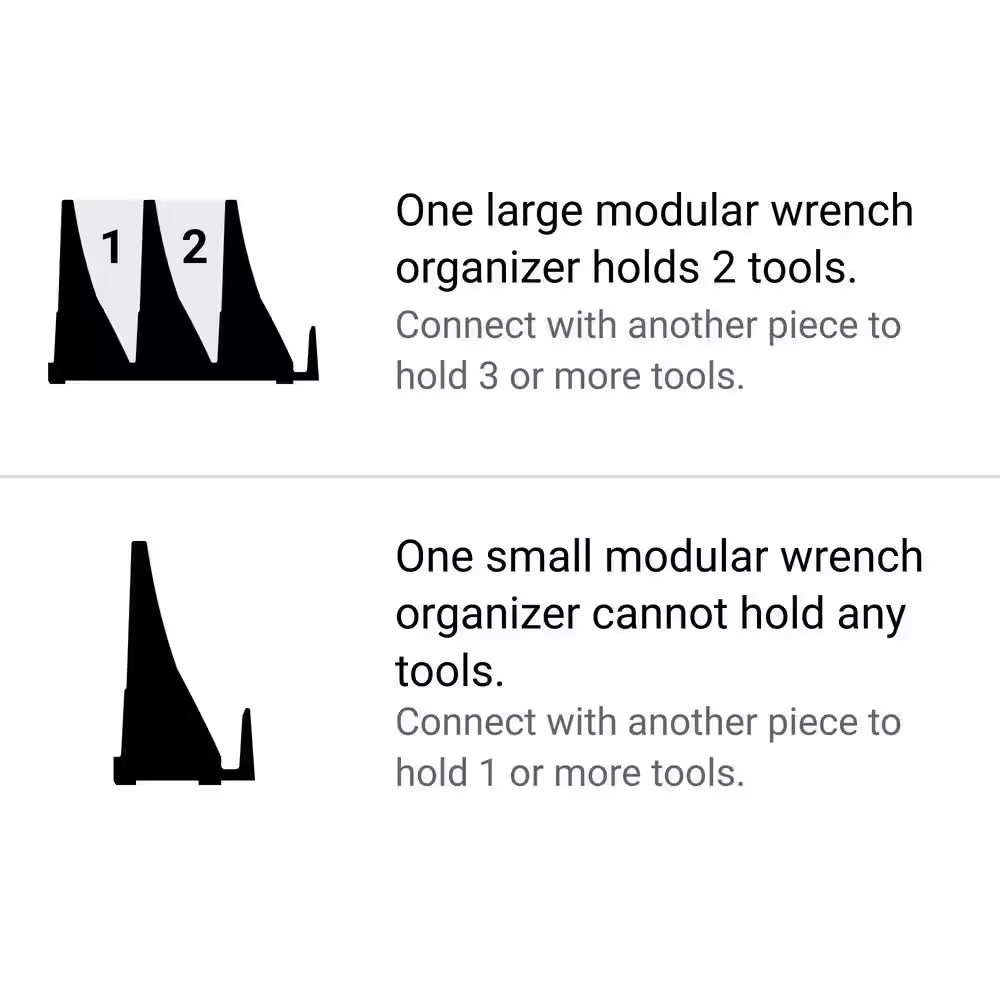 10-Tool Modular Slotted Organizer Set (Black)