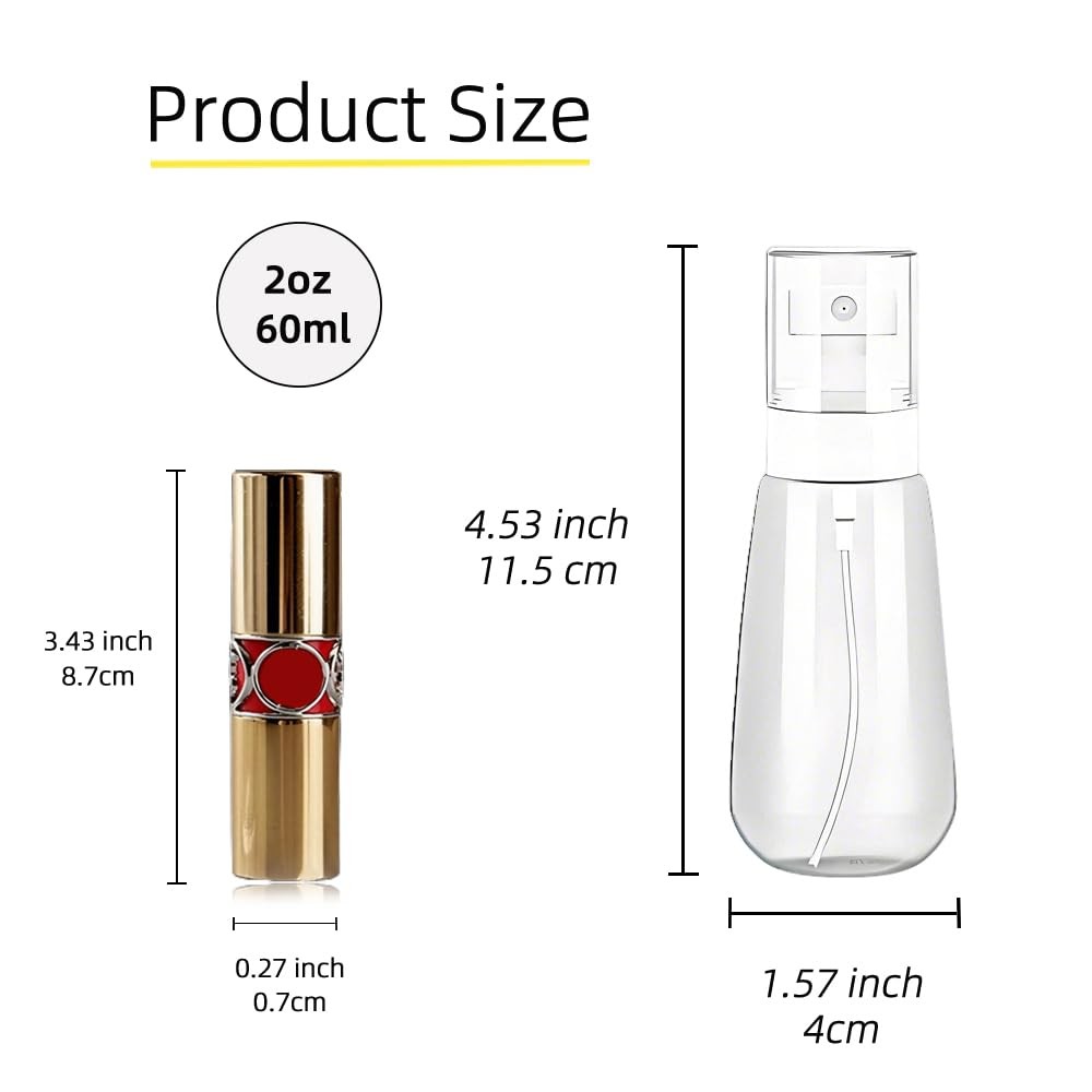 JUNIPLTER 3 Pack Mini Spray Bottles 2oz / 60ml, 2 oz / 60 ml, Multiple Color