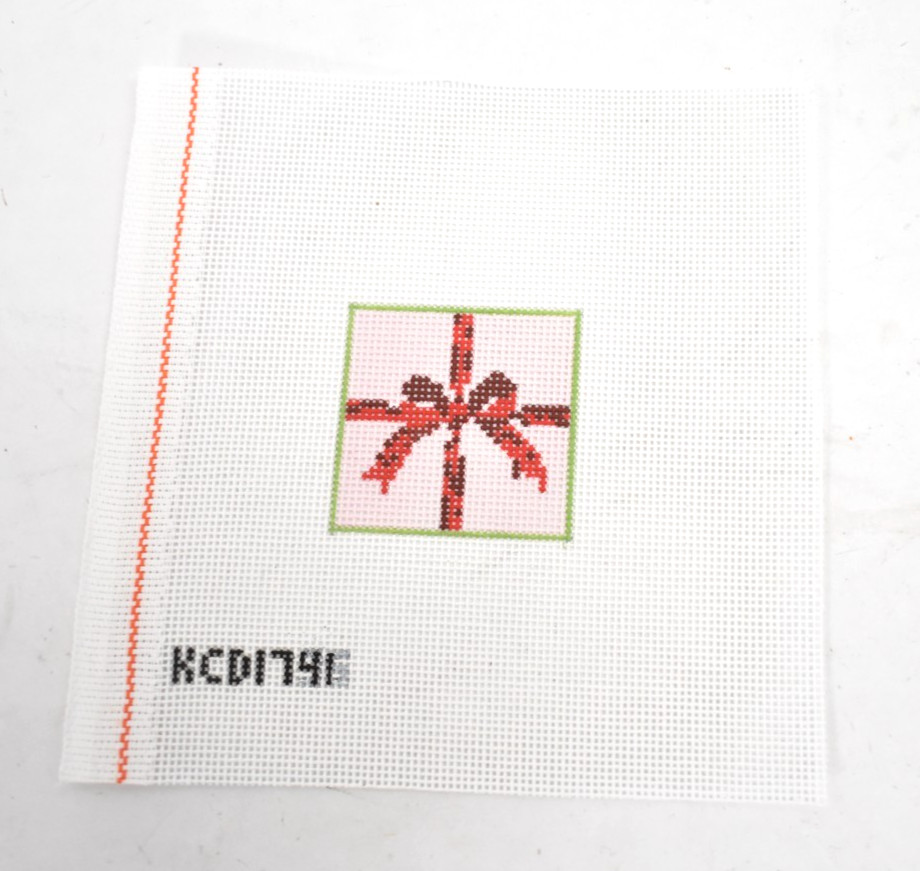 KCN Designers Canvas Mesh Print Stitching Sheet Bow Square Canvas KCD1741