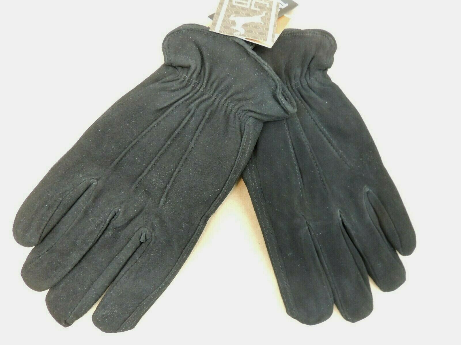 JACOB ASH MEN'S GLOVES SIZE M REAL SOFT DEERSKIN BLACK LEATHER THINSULATE NWT