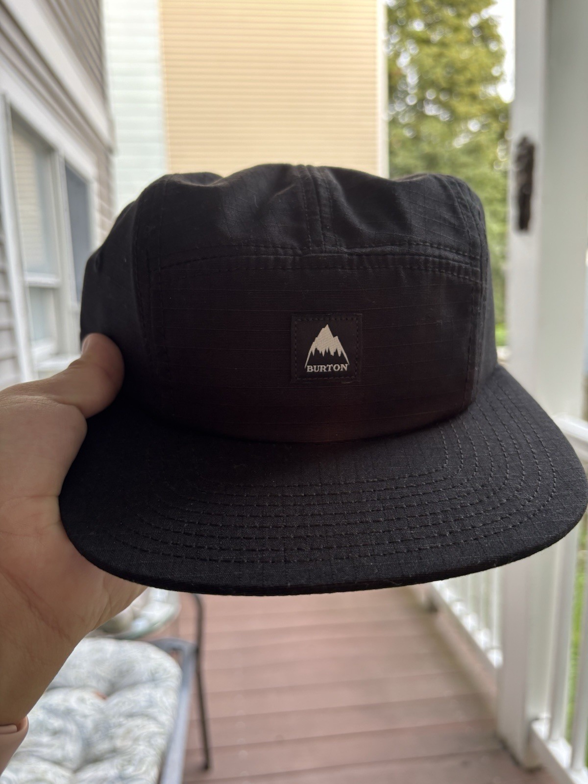 Burton Colfax Cordova 5 Panel Hat Cap Adjustable Strap Back, Black, Low Profile