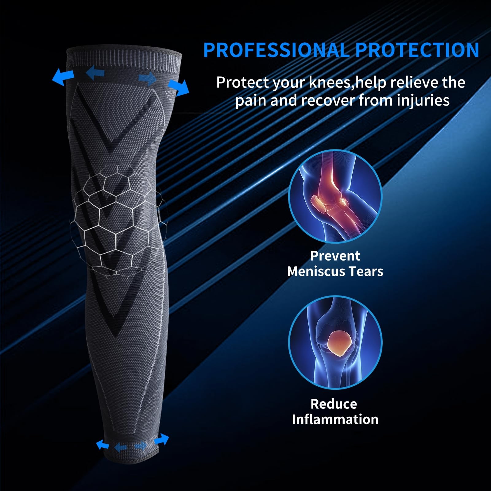 Flytex Full Leg Compression，Full leg sleeve long compression X-Large
