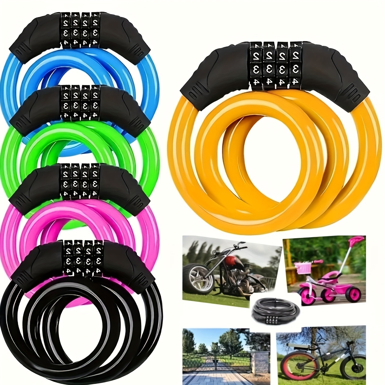 Combination Cable Lock - Anti-Theft for Bikes & Gear
