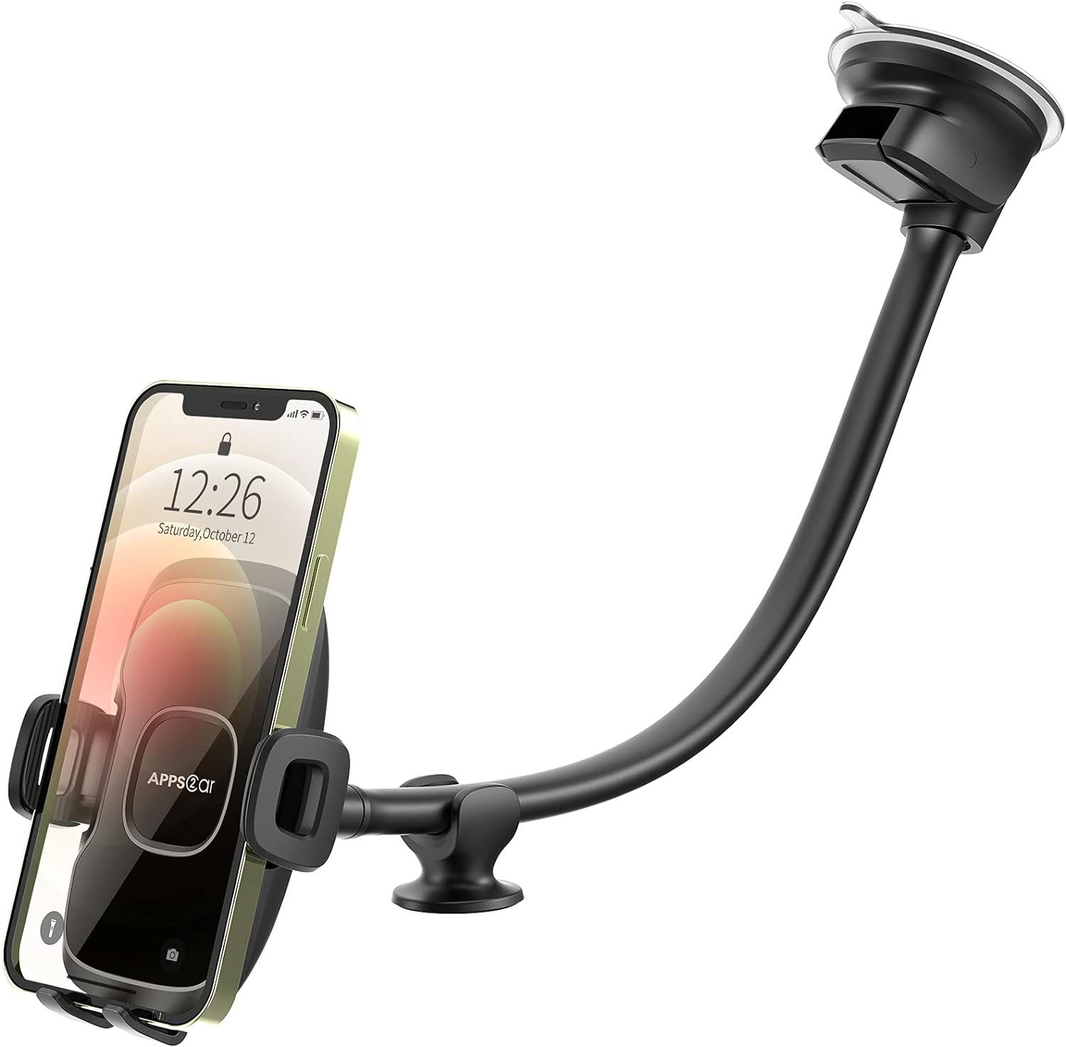 14'' Gooseneck Car Phone Holder,Heavy Duty Phone Holder for Truck, [Flexibile Lo