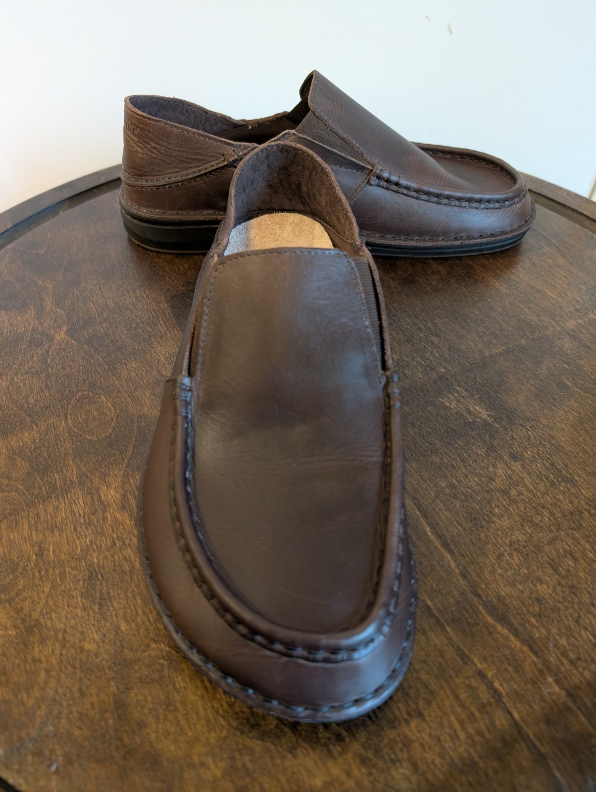 Birkenstock Duma Leather Loafers Slip On Comfort Shoes Women's EU38 Brown Wide D