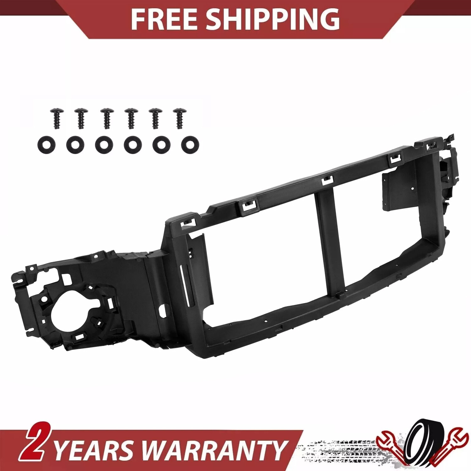 For Ford F-250 F-350 Super Duty 05 06 07 Header Panel Grille Headlight Mounting