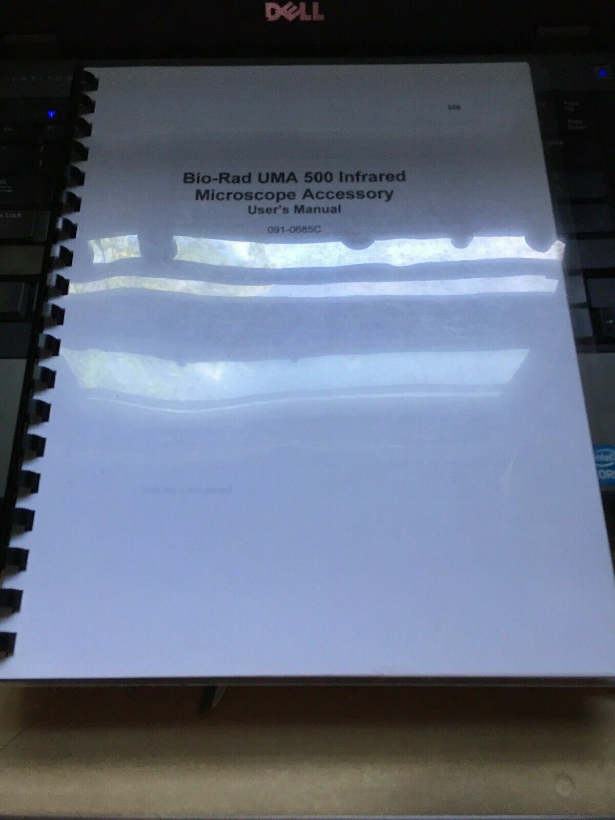 Bio-Rad UMA 500 Infrared Microscope Accessory User's Manual 091-0685C