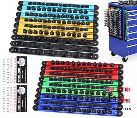 18-Piece Magnetic Socket Holder Organizer 18-Piece Alum. Master Set (Holds 240)