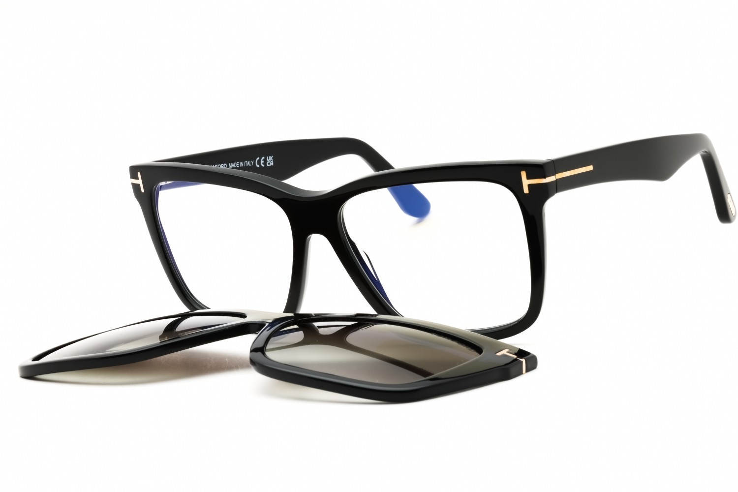 Tom Ford TF6069-B 001 Square Shiny Black 54 mm Women's Clip-On Eyeglasses Frame