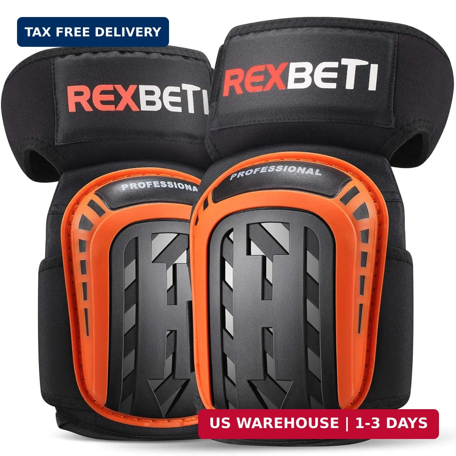 REXBETI Knee Pads for Work, Construction Knee Pads for Men, Heavy Duty Comfortab