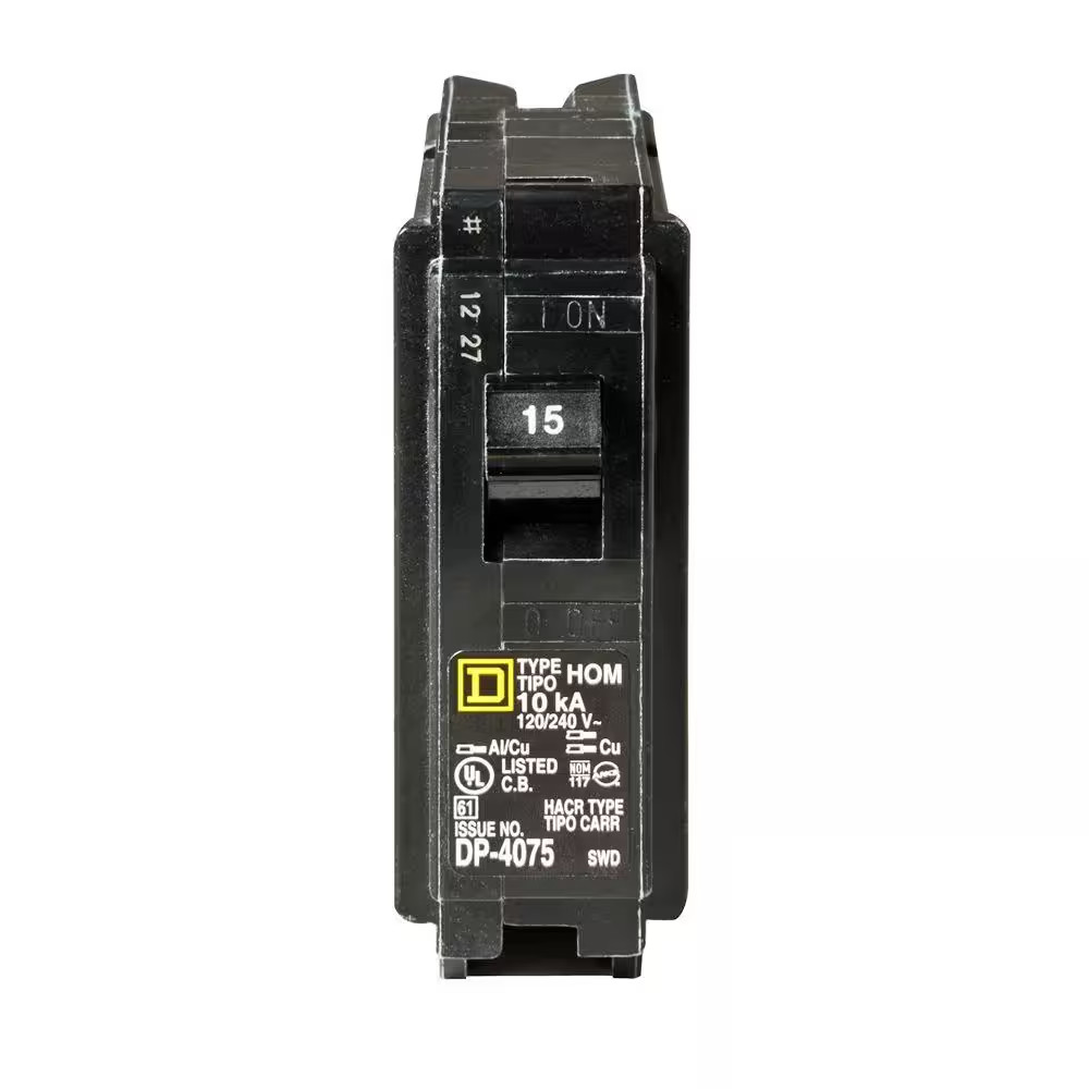 Homeline 15 Amp Single-Pole Circuit Breaker(Hom115Cp)