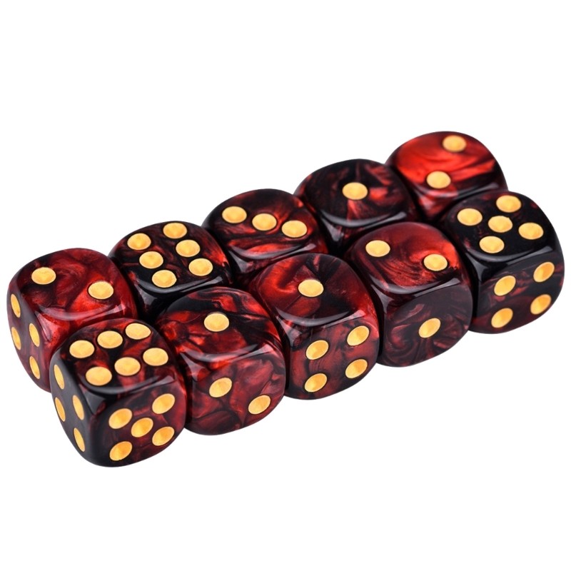 20 Pieces Acrylic Round Corner Dices 6 Sided Table Game Dices Smooth Surface
