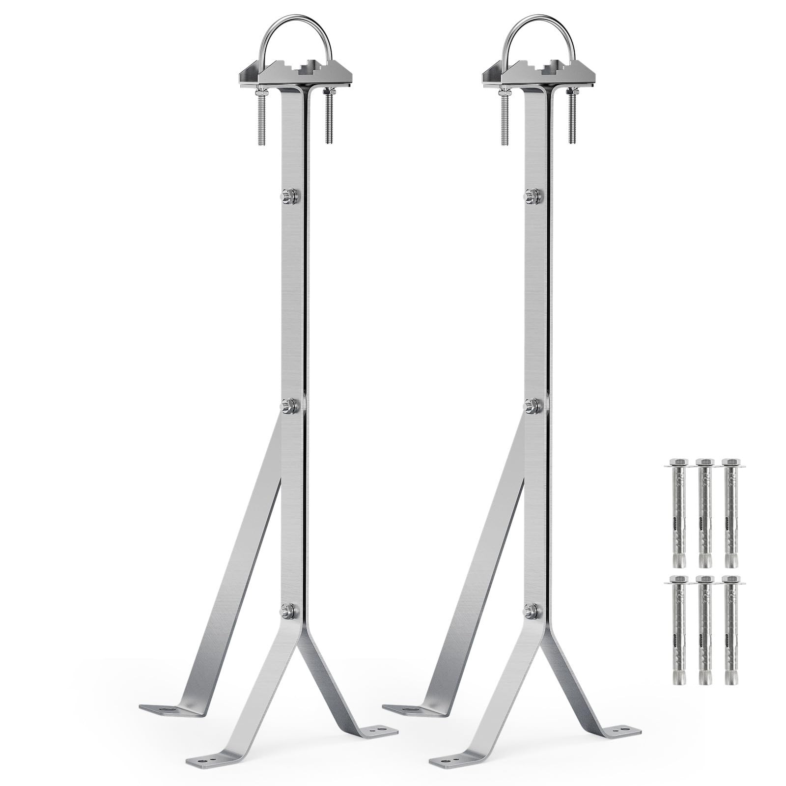 24 Inch Antenna Wall Mount Stainless Steel Stand Off Wall Mast Mount Clamps W...