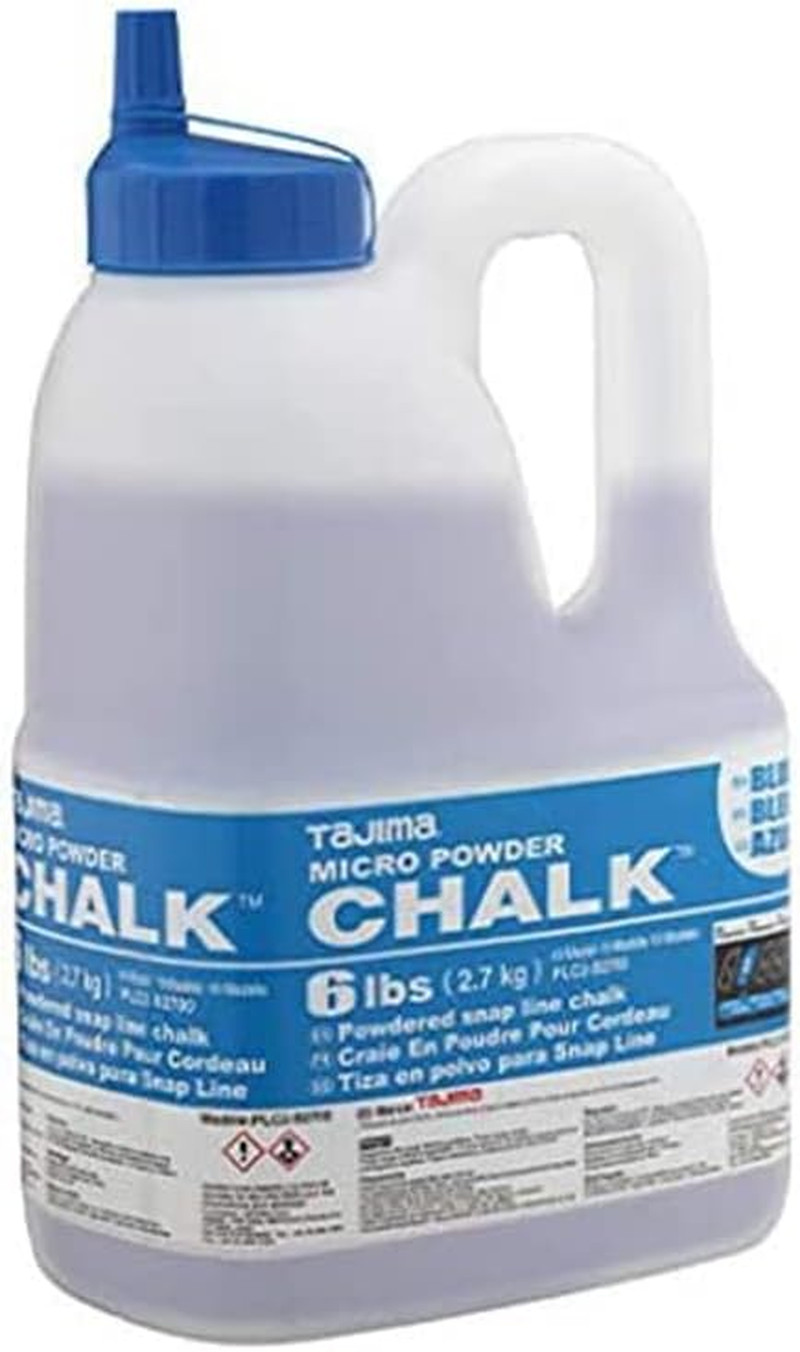 Ultra-Fine Blue Snap-Line Chalk 6 lbs with Easy-Fill Nozzle - Perfect for Markin