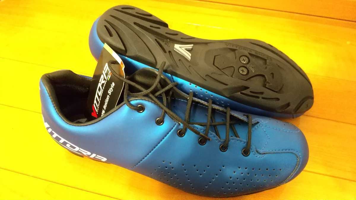 VITTORIA MONDIALE BLUE EU40.5 25.5cm equivalent Vittoria Mondale 2 hole cleat