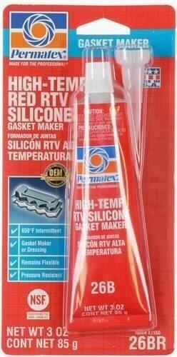 Permatex 81160 high temp red RTV silicone gasket maker 3oz tube 80g