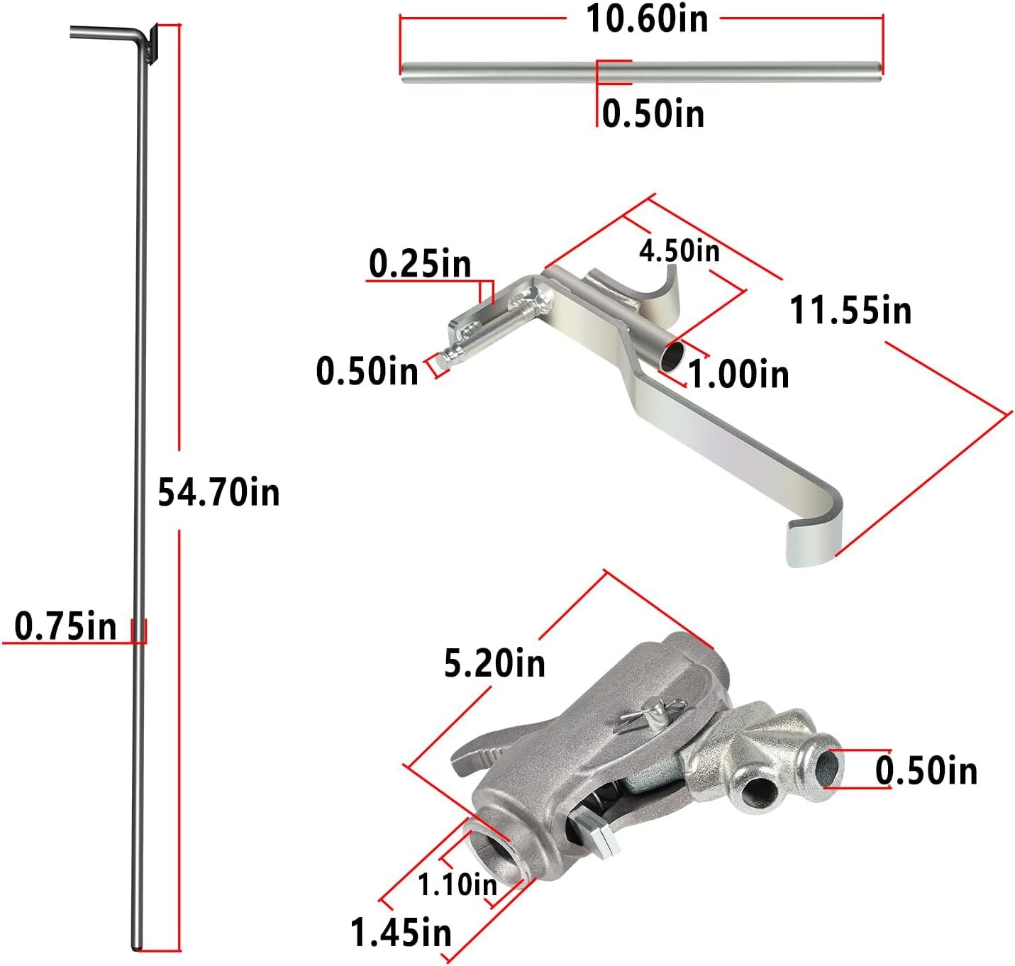 for Monkey-On-A-Stick Friction Jack Set 55" Solid Alloy Rod Tool Versatile 77043