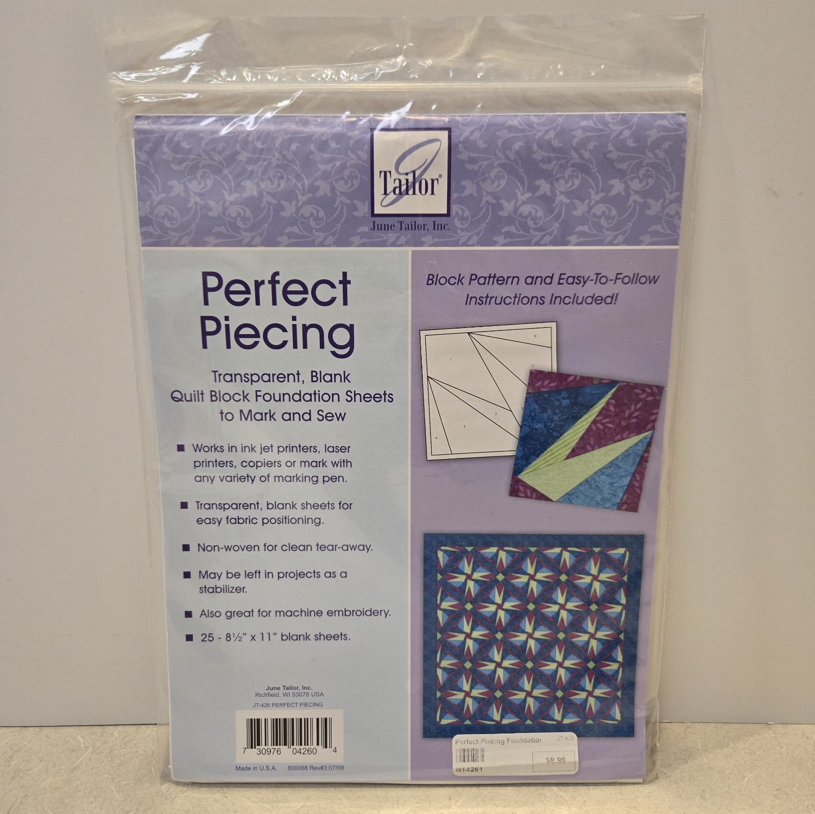 June Tailor Foundation Sheets for Paper Piecing