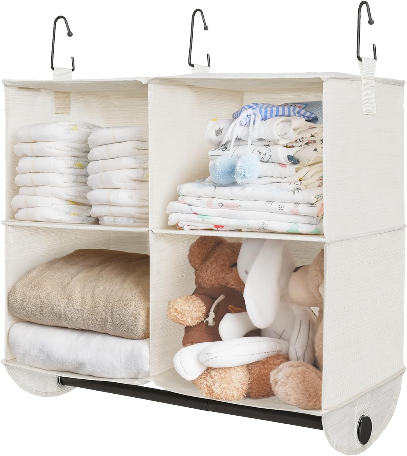 Hanging wardrobe storage rack 4-compartment wardrobe storage rack