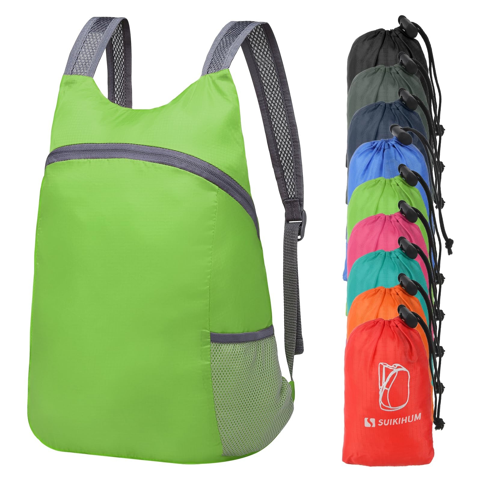 SUIKIHUM 20L Ultra Hiking-Daypack Lightweight Foldable Travel Packable Backpa...
