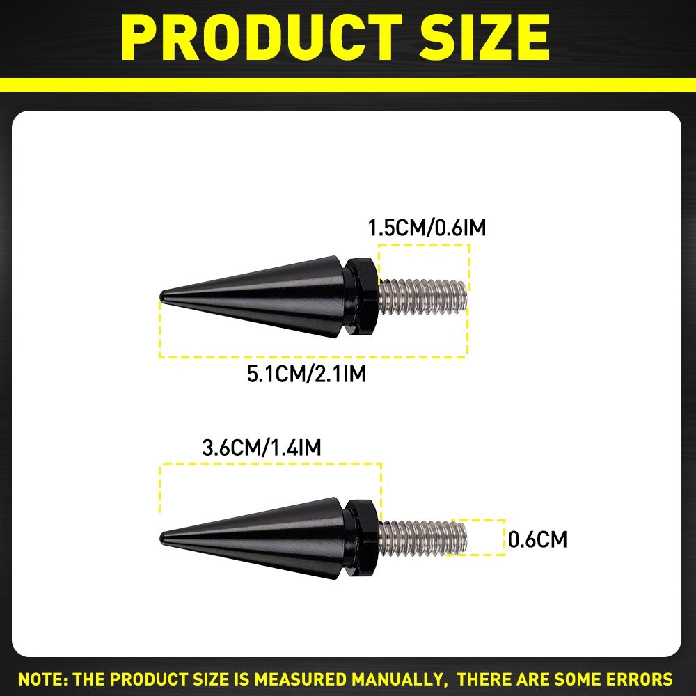 3PCS Windscreen Windshield Spike Screws For Harley Electra Glide 1996-2013 Black