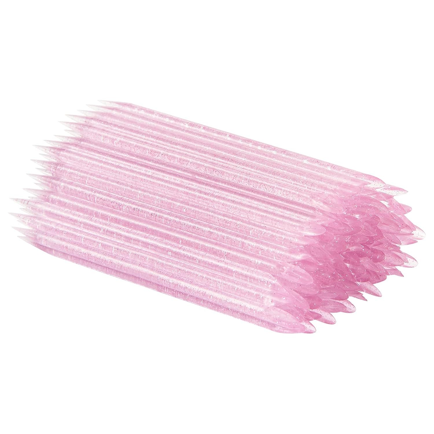 Vaincre 100 PCS Disposable Nail Stick Cuticle Pusher bulk, Double Sided Pink