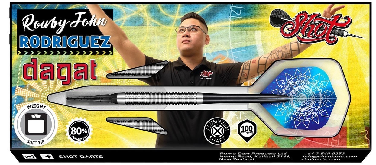 Shot  Rowby John Rodriguez Dagat 18g Soft tip Set- Free Shipping & X Shaft Sets