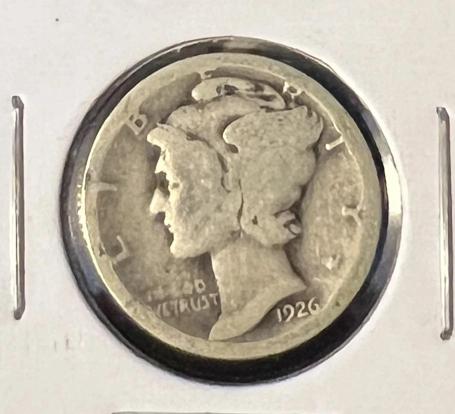 1926 D Mercury Dime circulated 90% Silver  About Good  , Average circulated