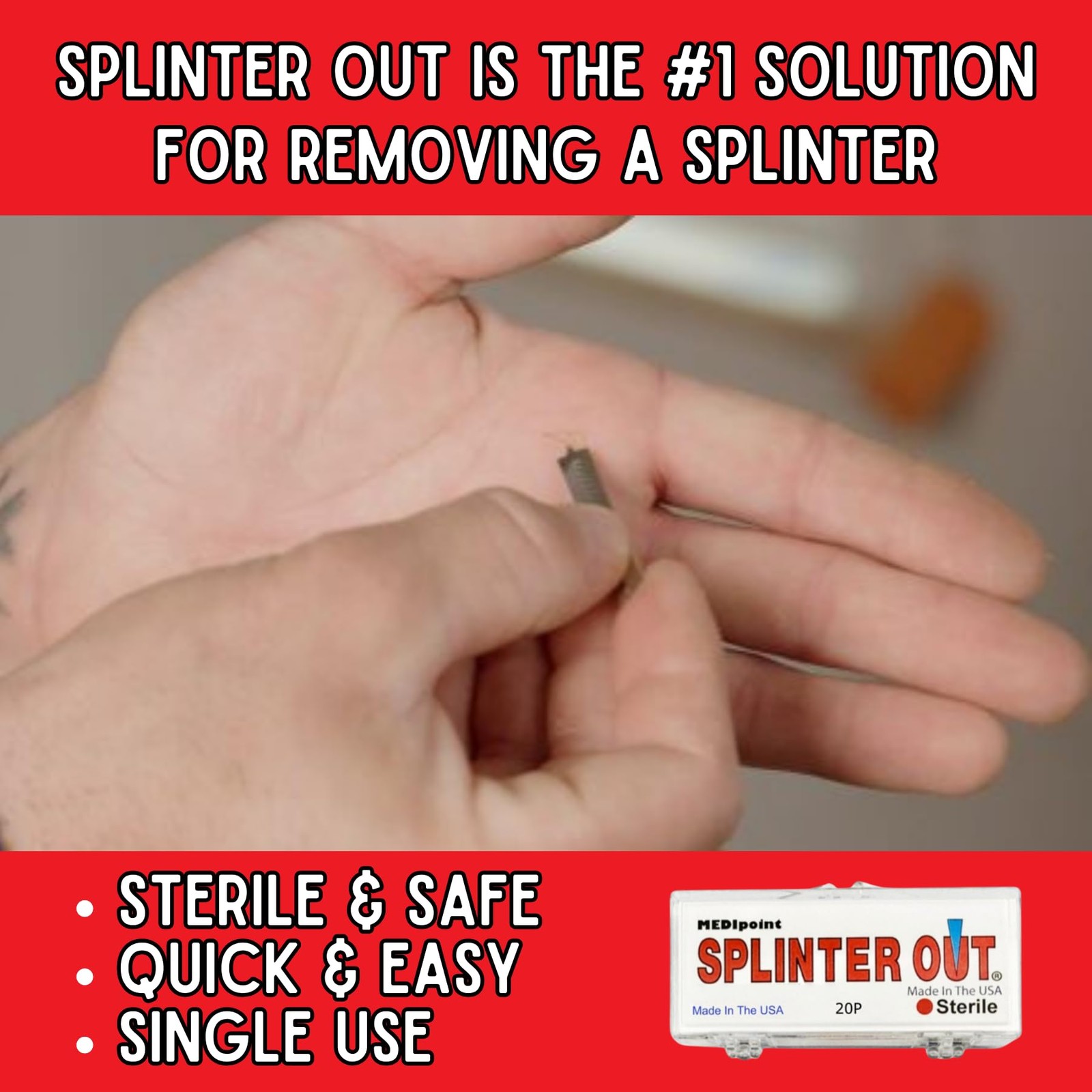 Splinter Remover Splinter Out 20 Count