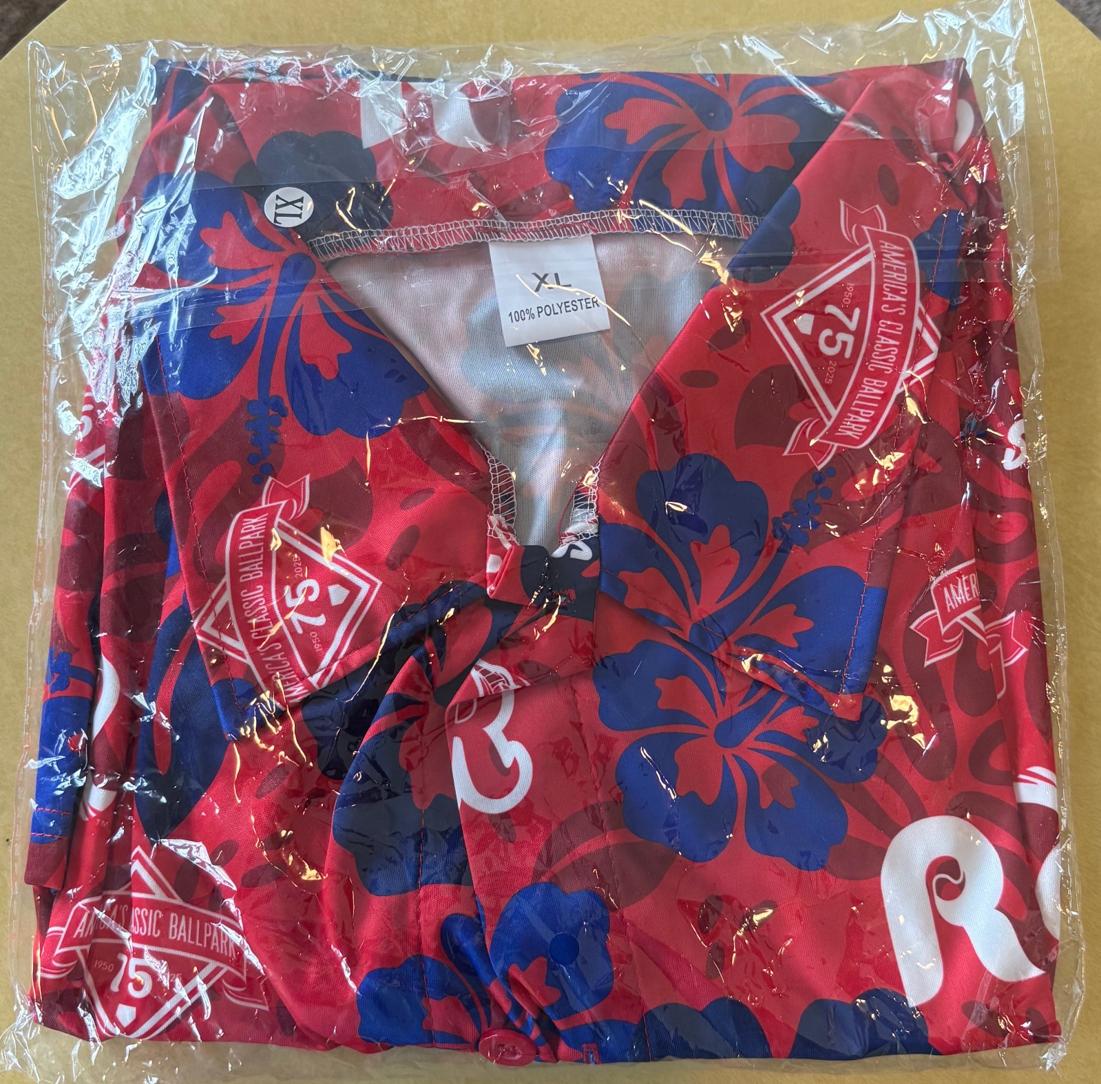 Reading R-Phils SGA Hawaiian Shirt Adult Unisex XL NEW IN PACKAGING!