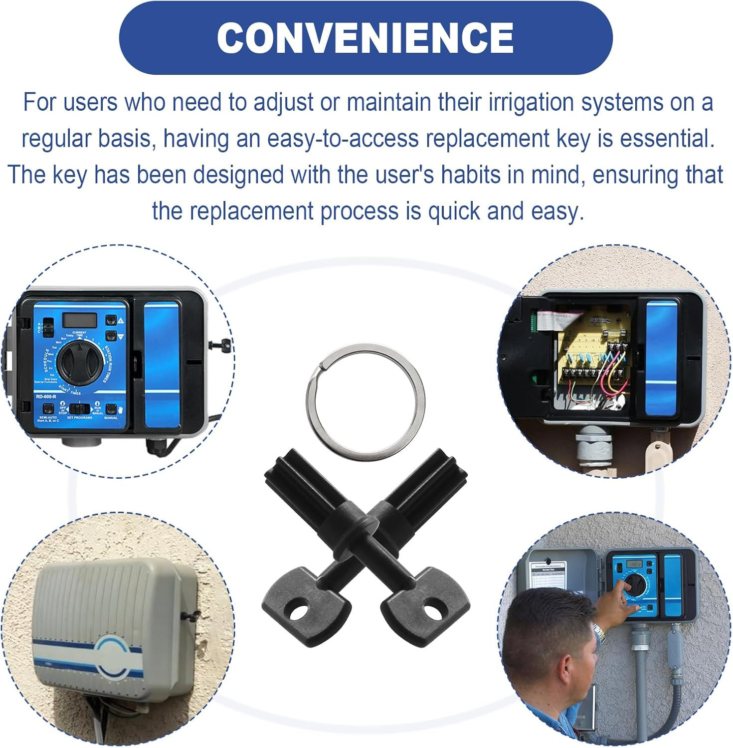 R8969 Rain Dial Outdoor Ext Key,Rain Dial External Controller Key for Irritrol