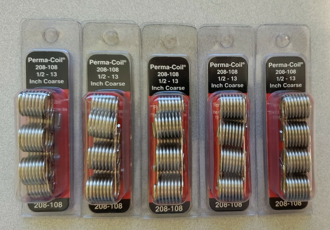 [Lot of 5] Perma-Coil 208-108 Thread Repair Kits 1/2-13 Inch Coarse (30pc Total)